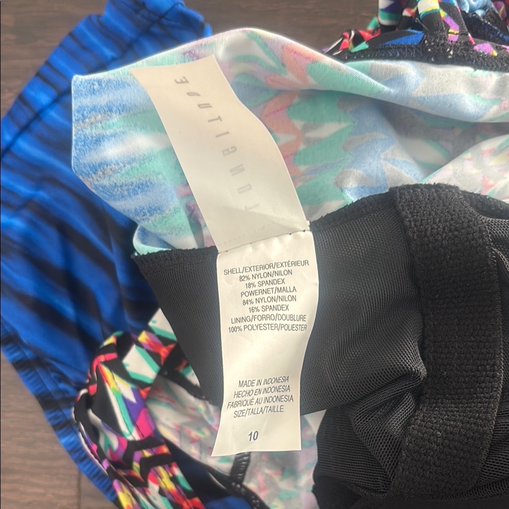 Swim Solutions Multicolor One-Piece Swimsuit - Picture 6 of 8
